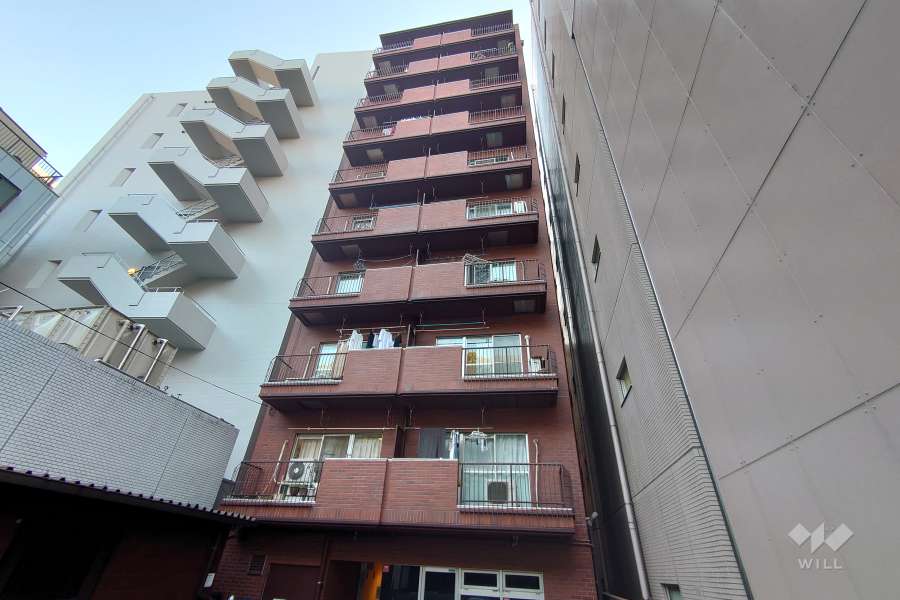 クレール島津山の外観（北西側から