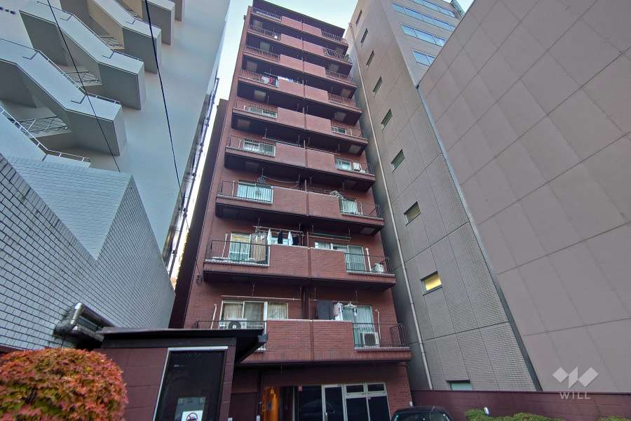 クレール島津山の外観（北東側から）