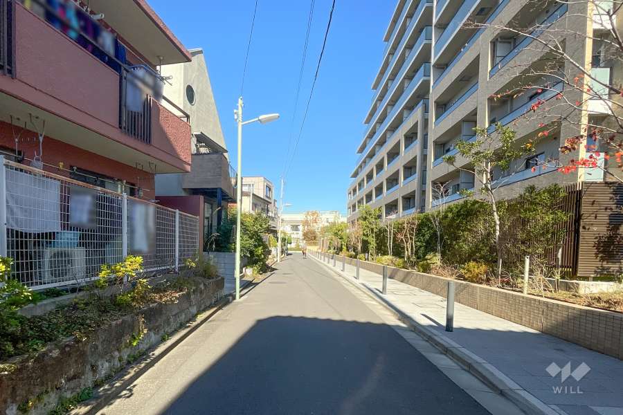 敷地東側の前面道路