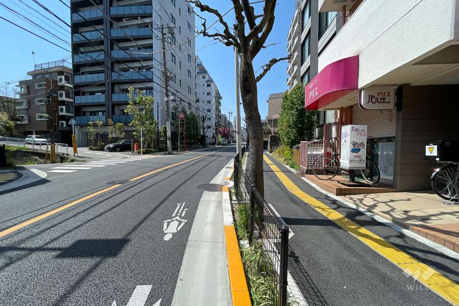 敷地南東側の前面道路