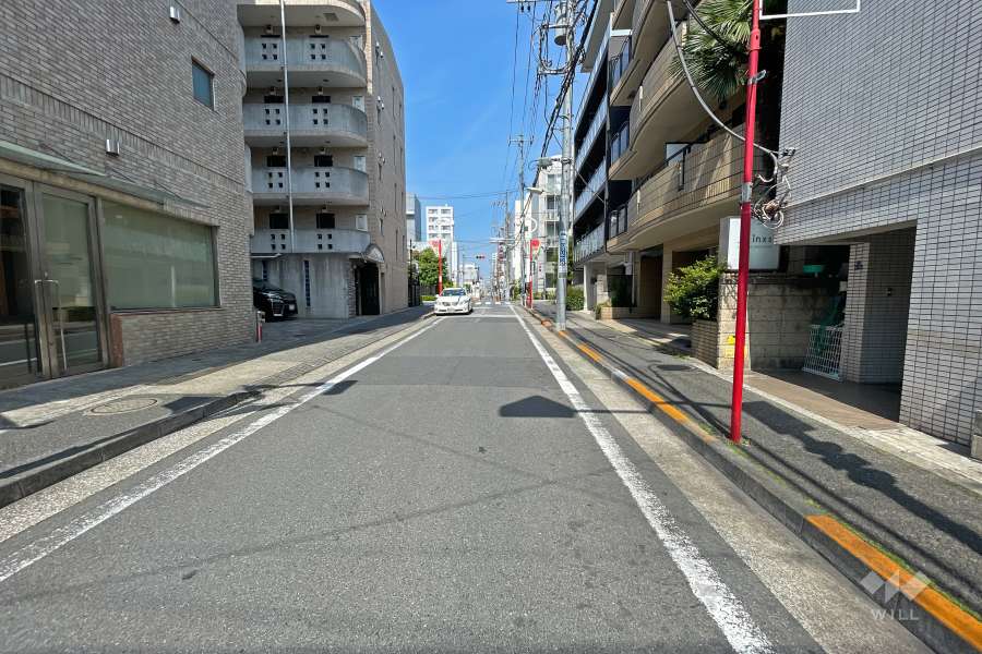 敷地南側の前面道路