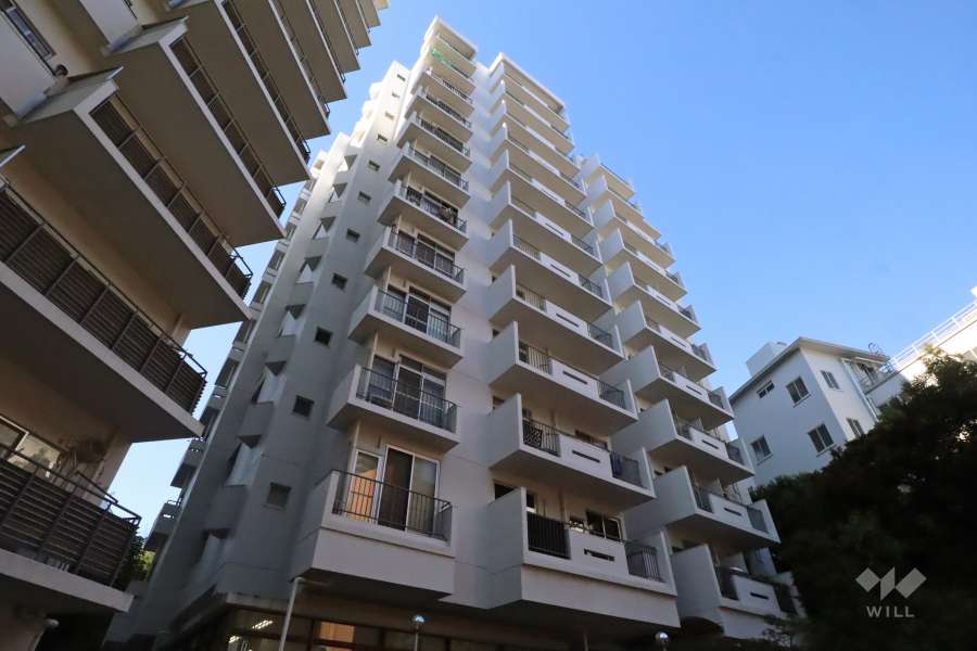 マンション雅叙苑2号棟の外観(南西側から)