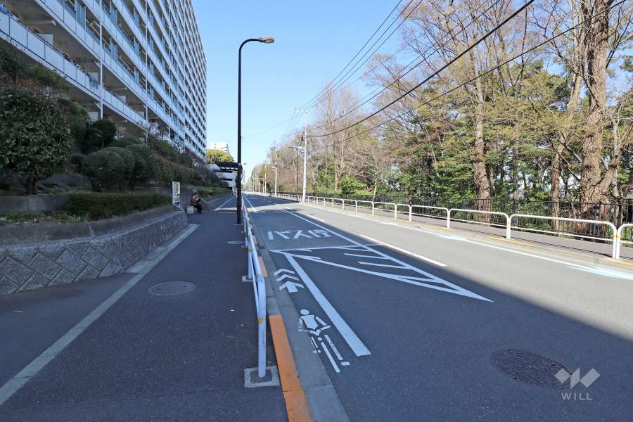 敷地東側の前面道路