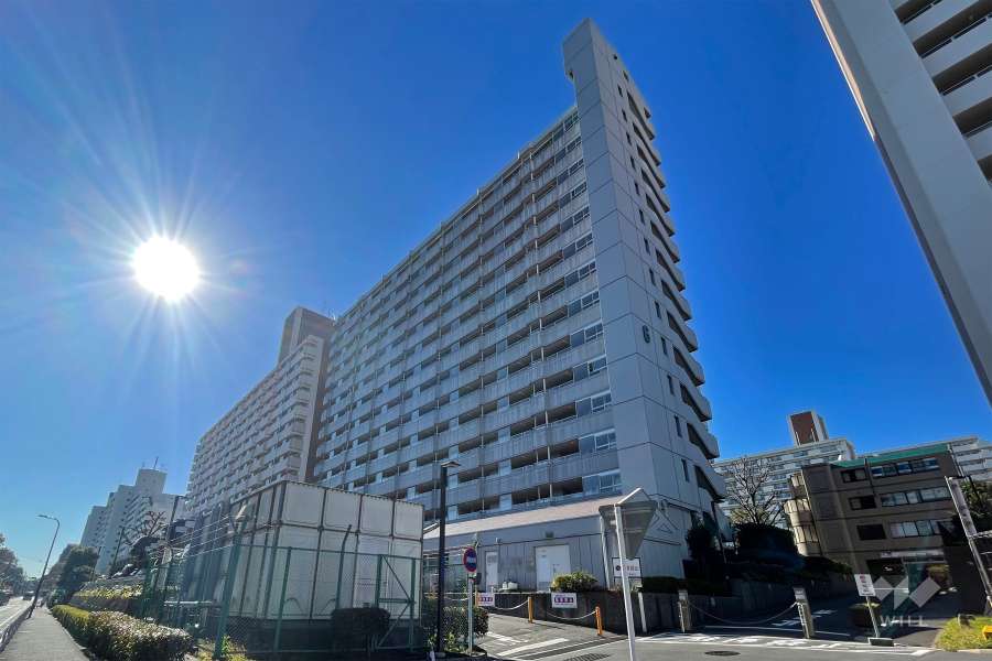 八潮ハイツ６号棟の外観（北東側から）