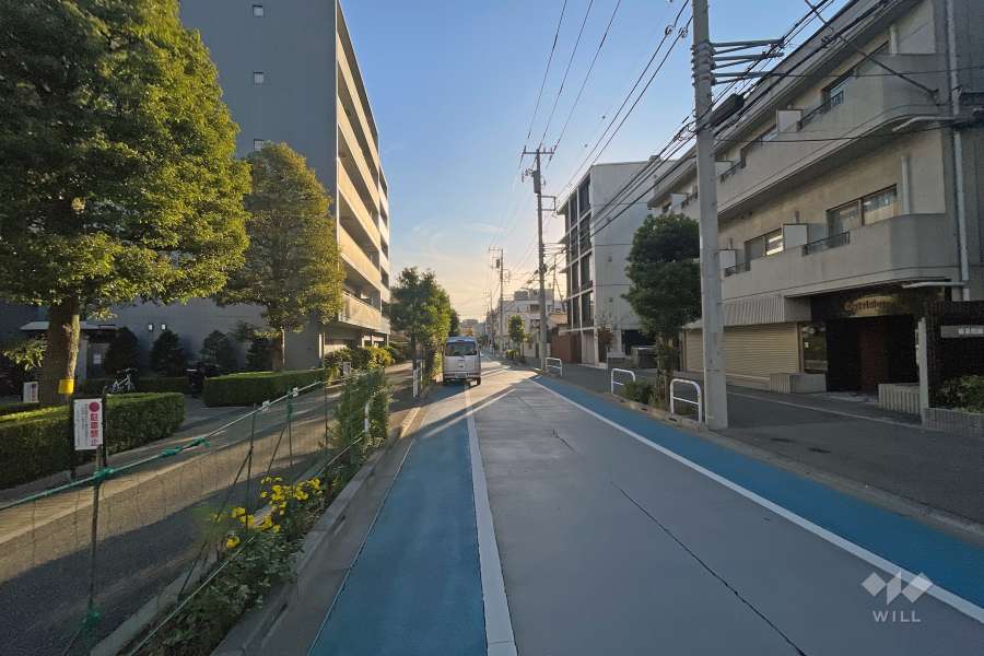 敷地西側全面道路（北側から）