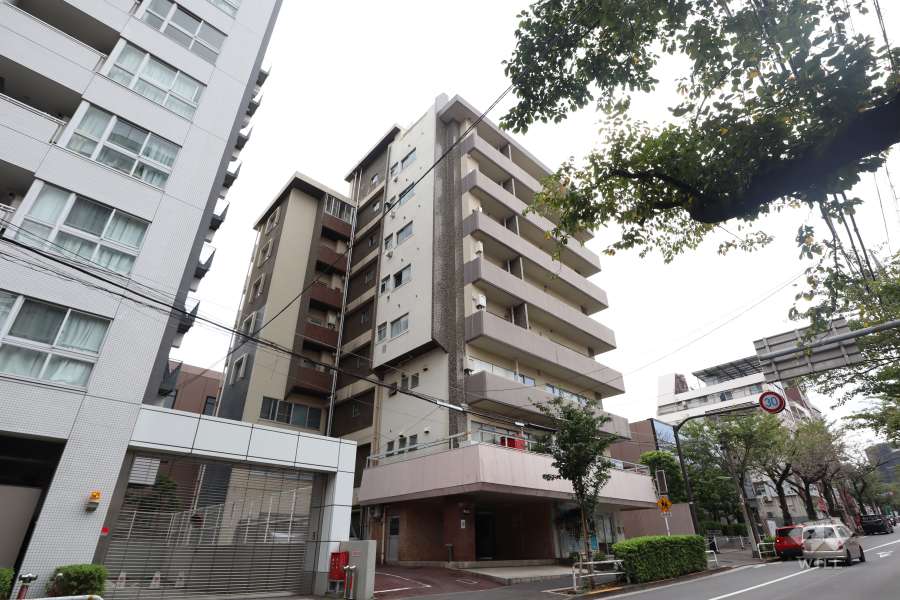 ガーデンコーポ不動前の外観(北側から）