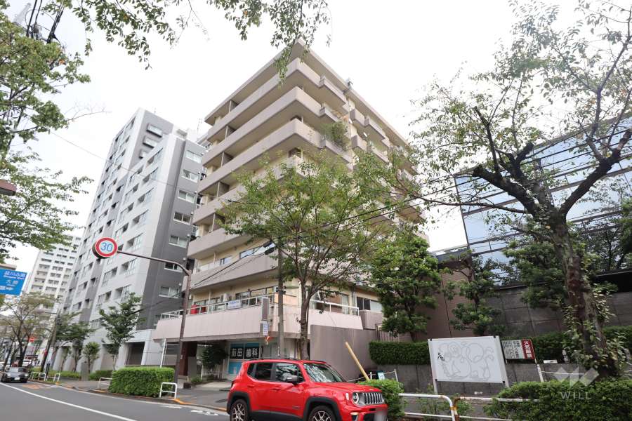 ガーデンコーポ不動前の外観(西側から）