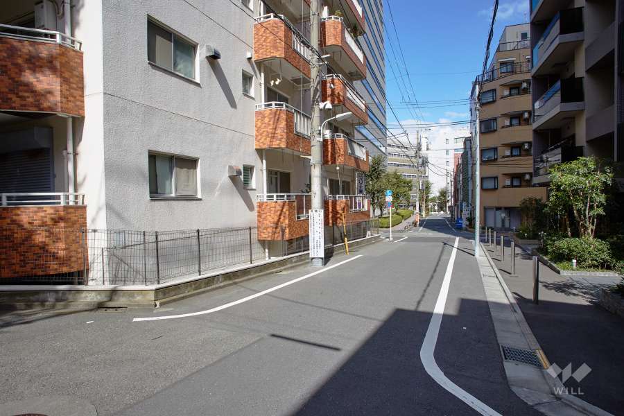 敷地東側の前面道路