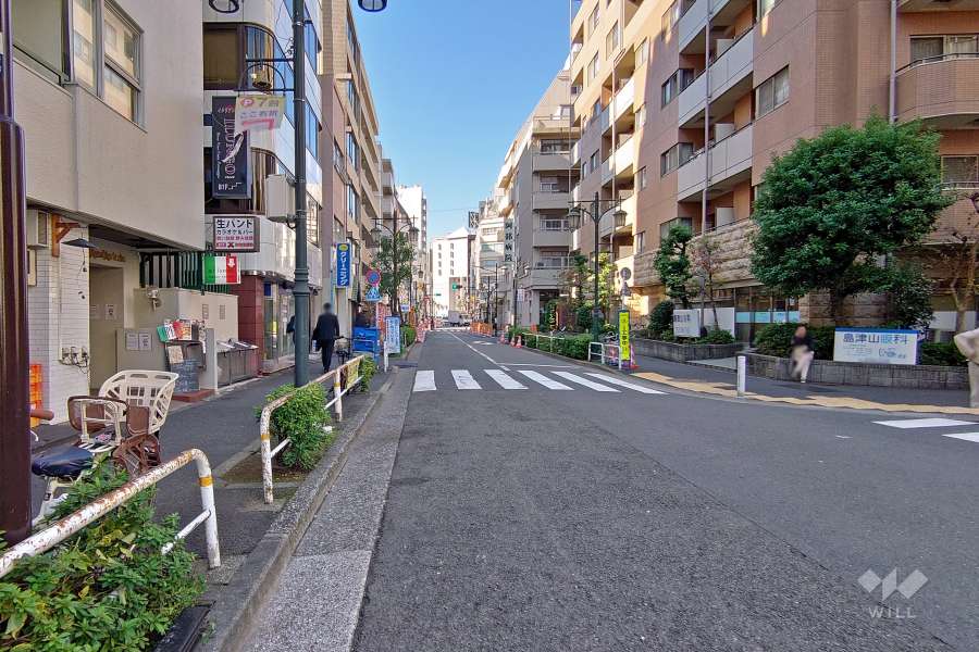 敷地北側の前面道路（東側から）