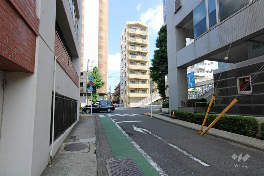 敷地東側の前面道路　　