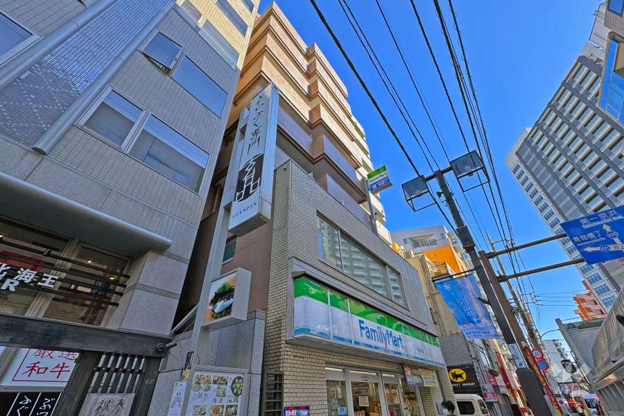 メナー東大井の外観（南西側から）