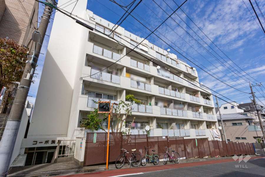 コーポ洗足の外観（南西側から）