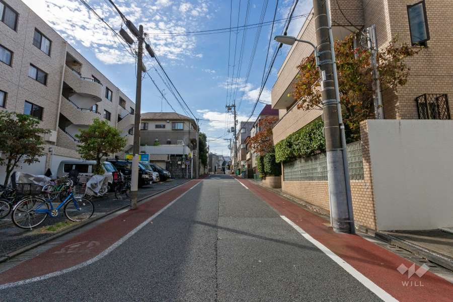 敷地南側の前面道路（東側から）