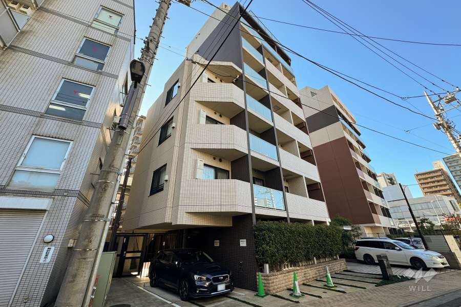 スカイコート品川パークサイドの外観（北東側から）