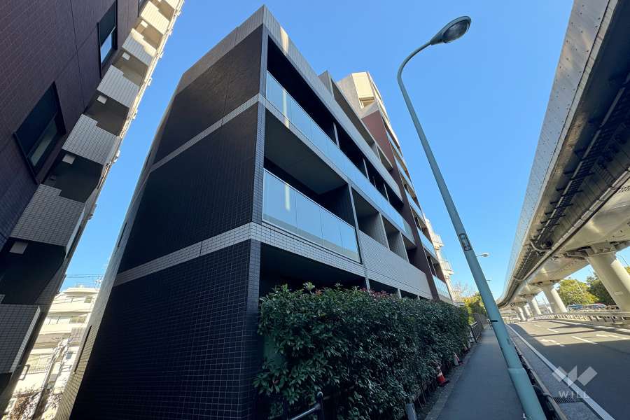 スカイコート品川パークサイドの外観（南西側から）