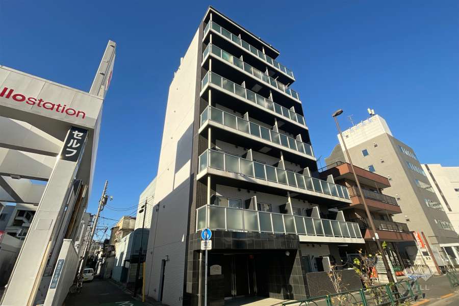 プレールドゥーク東品川の外観（南東側から）