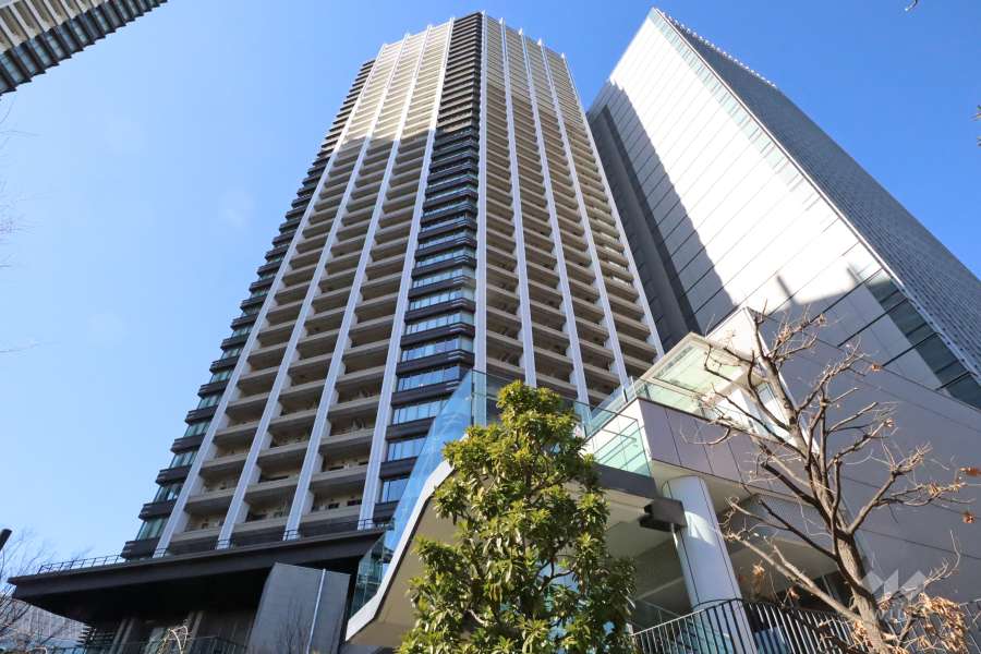 ブリリアタワーズ目黒ノースレジデンスの外観(北東側から)