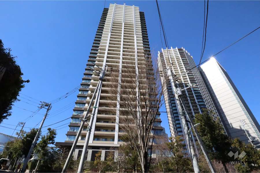 ブリリアタワーズ目黒サウスレジデンスの外観(南東側から)