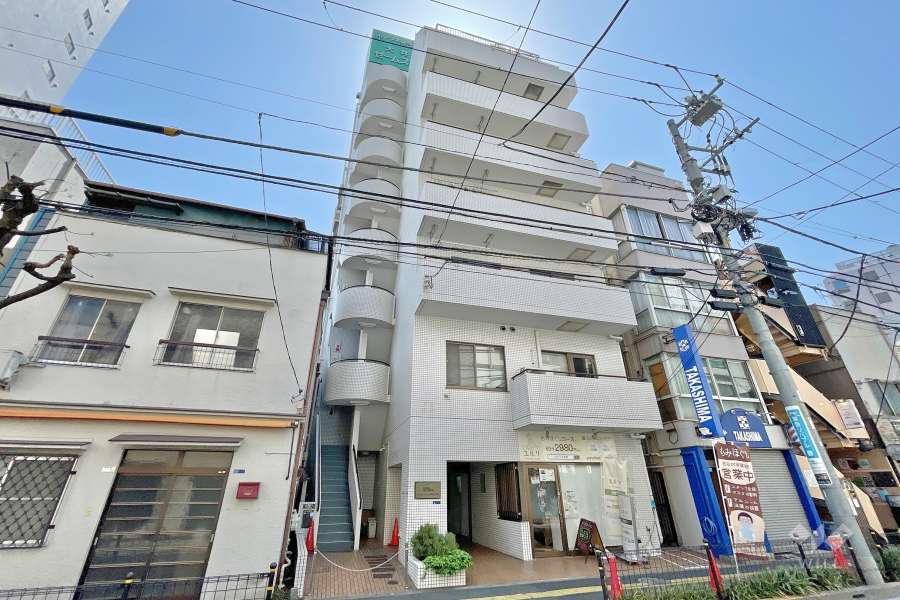 グリーンキャピタル大井ゼームス坂の外観（北西側から）