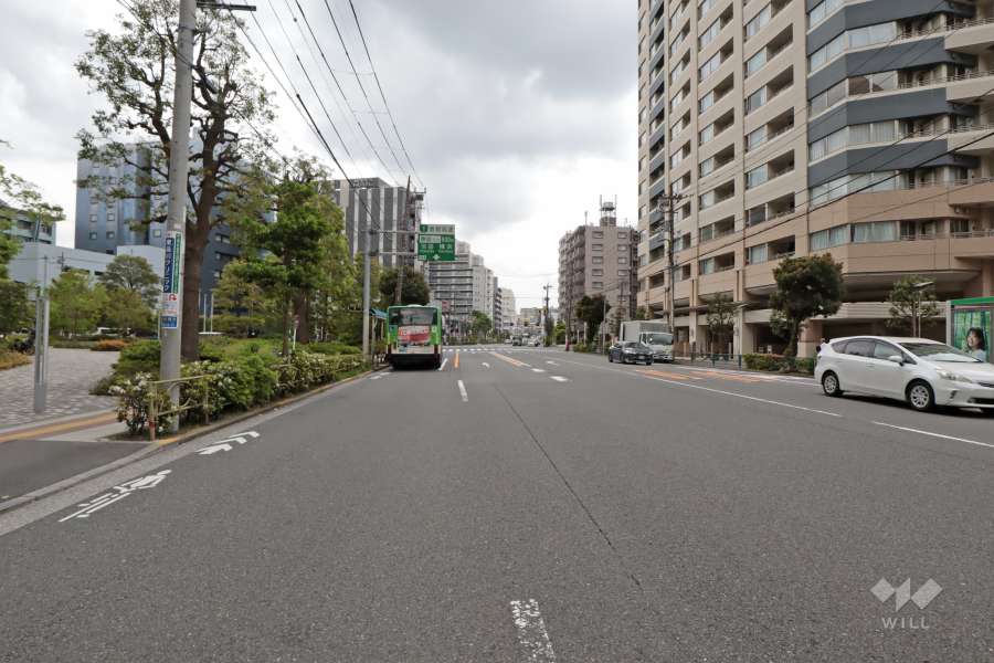 敷地北側の前面道路