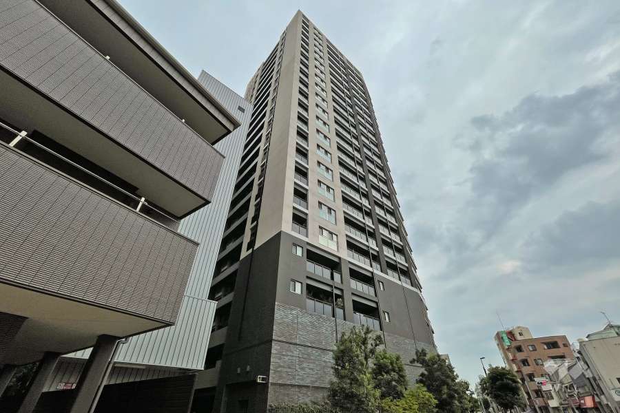 クレヴィアタワー大井町ザレジデンスの外観（北西側から）