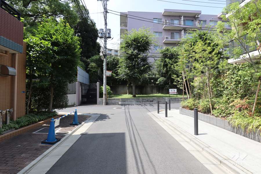 敷地南東側の前面道路(