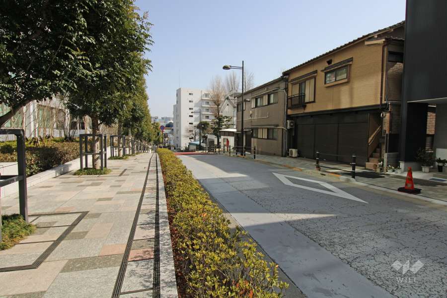 敷地南側の前面道路