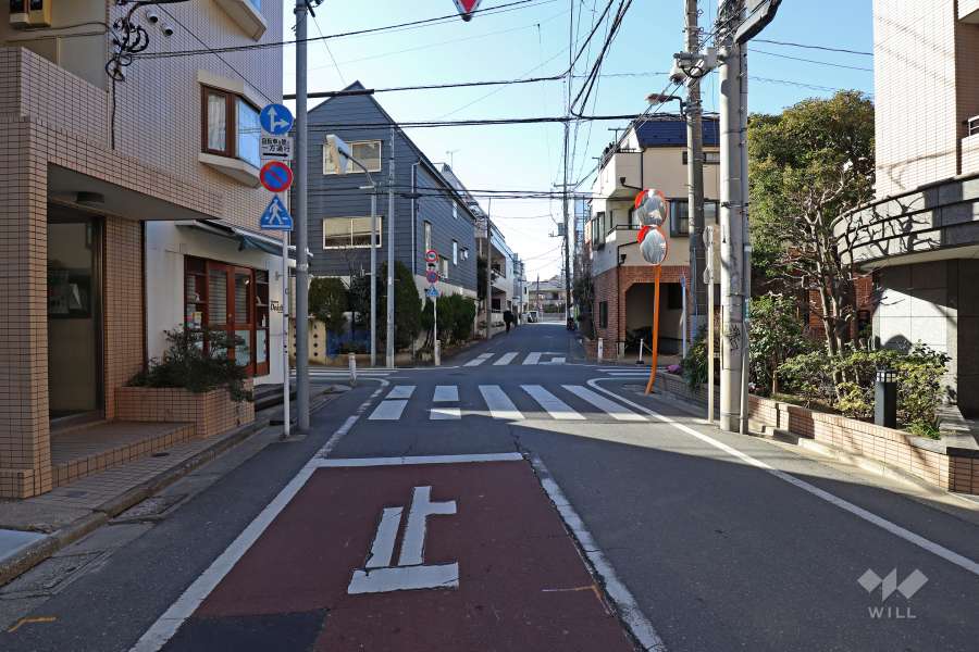 敷地南側の前面道路（東側から）