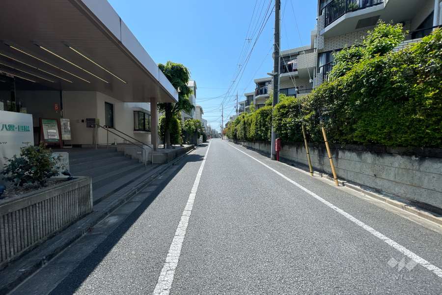 敷地南側の前面道路（東側から）