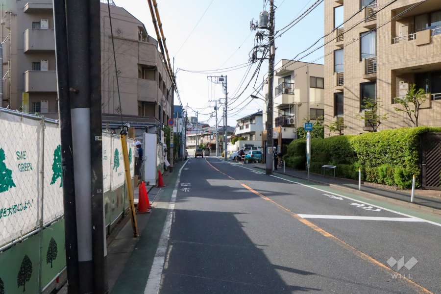 敷地南西側の前面道路　