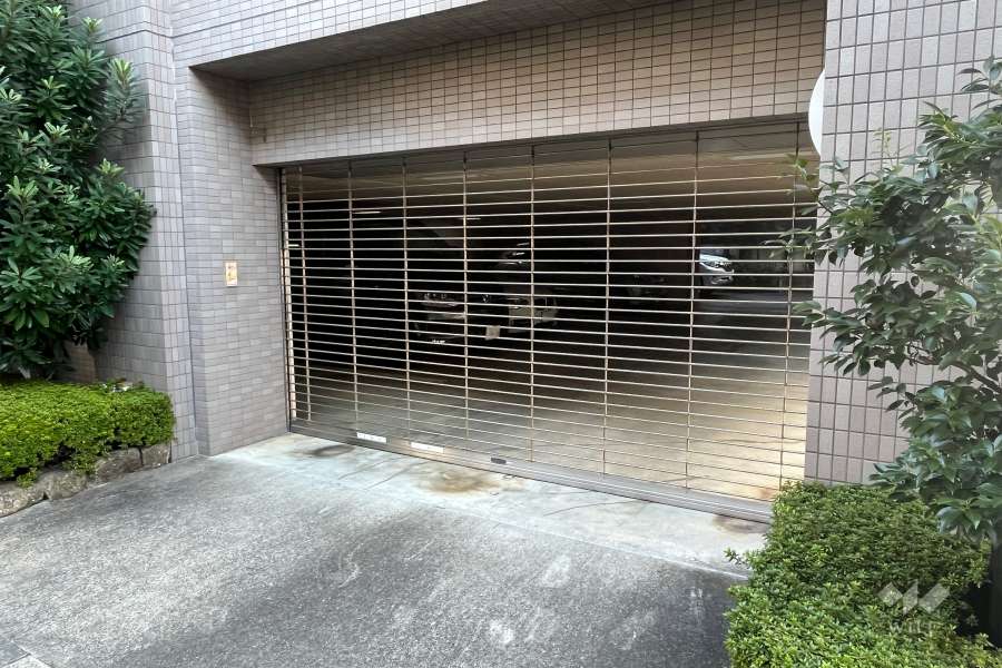 駐車場の出入り口（リングシャッター付き）