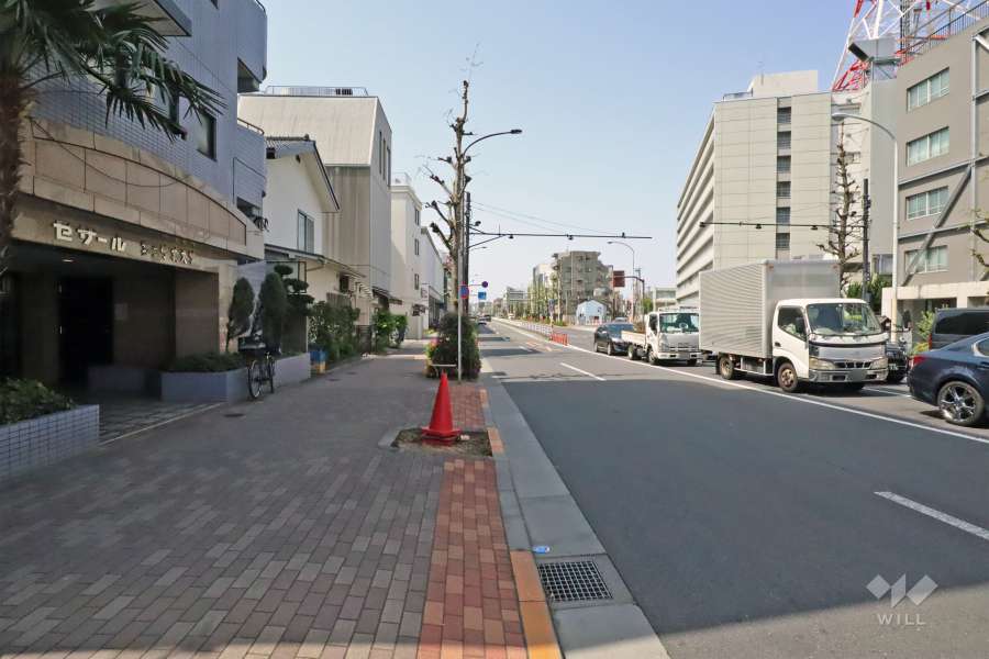 敷地北側の前面道路(東側から)
