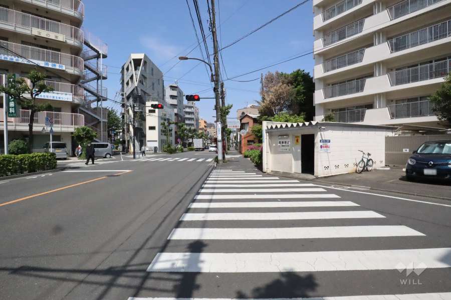 敷地南西側の前面道路　