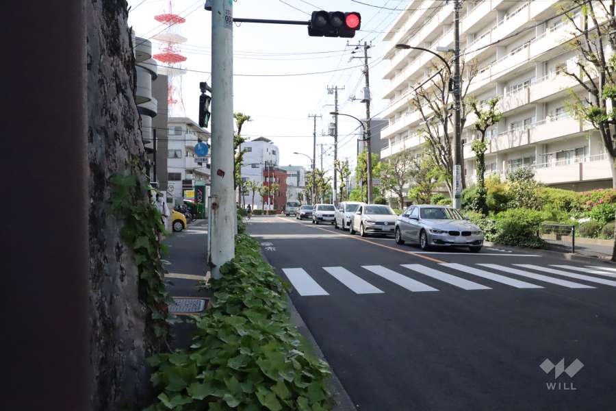 敷地南西側の前面道路