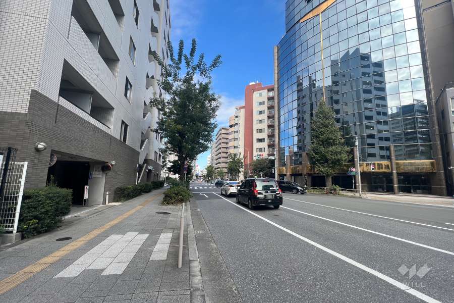 敷地北側の前面道路