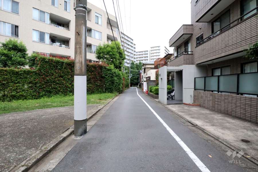 敷地南東側の前面道路　