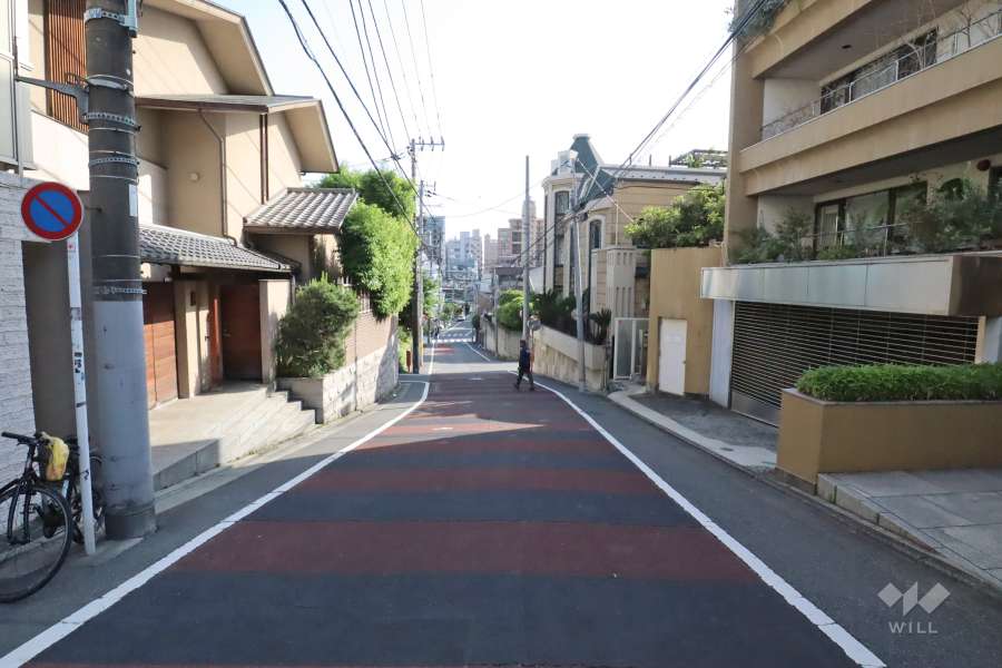 敷地南東側の前面道路