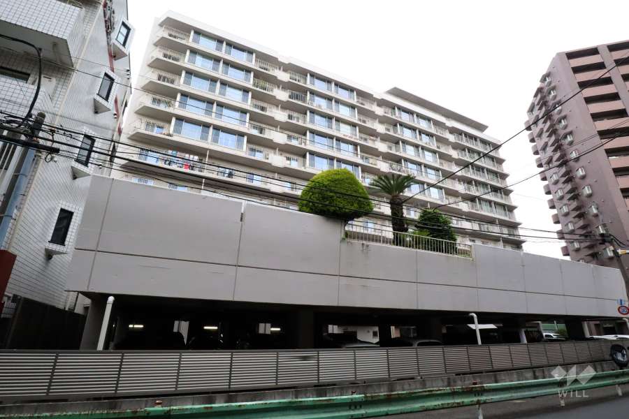 目黒パークマンションの外観(南西側から)