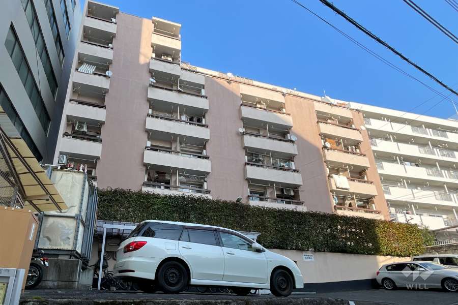 中目黒フラワーマンションの外観（南西側から）