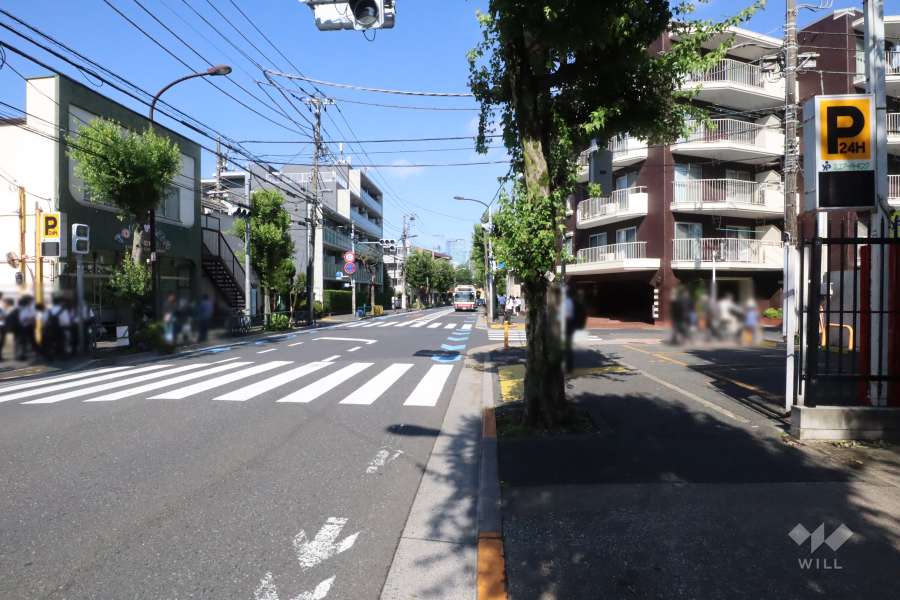 敷地北側の前面道路