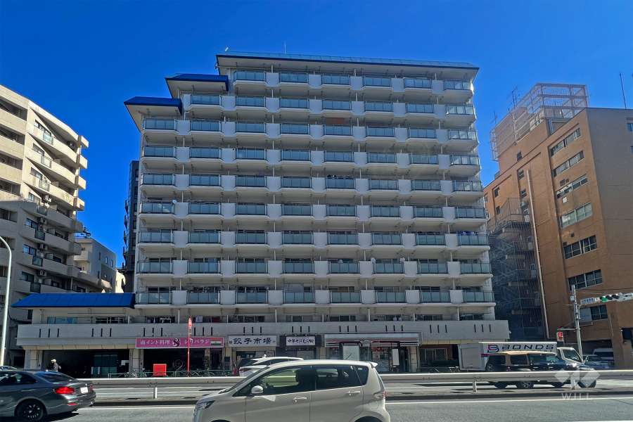 ニックハイム中目黒の外観(南西側から)