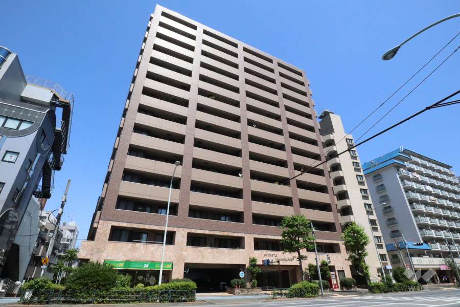 マイキャッスル中目黒３の外観（北西側から）