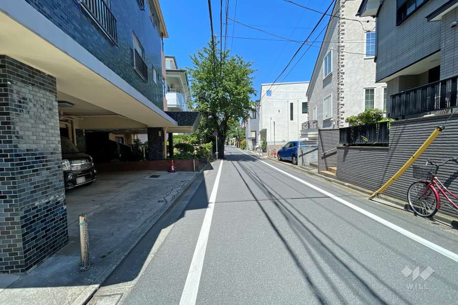 敷地東側の前面道路