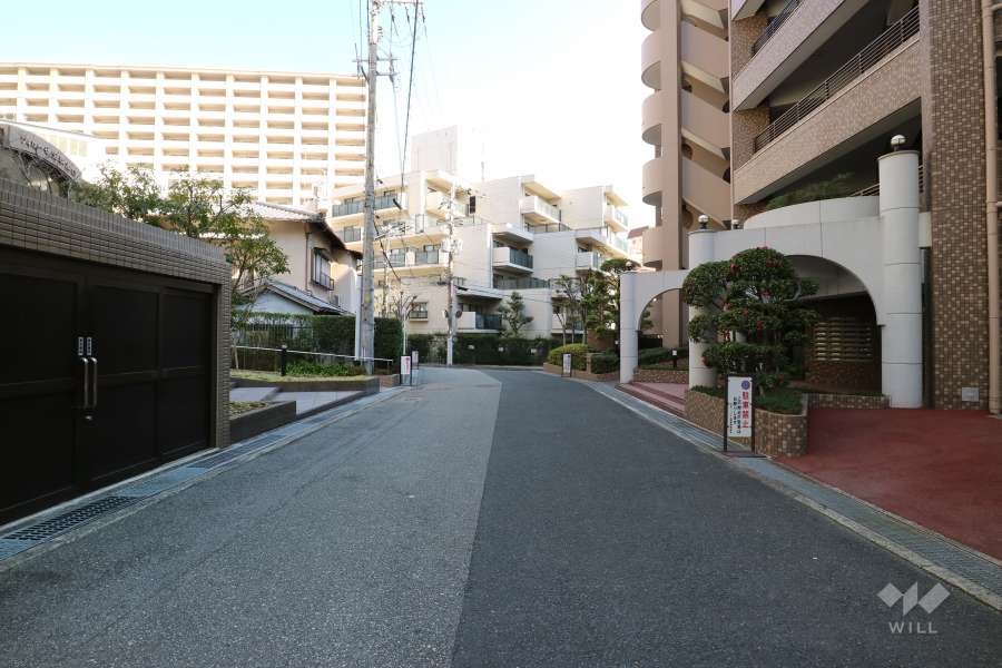敷地北側の前面道路
