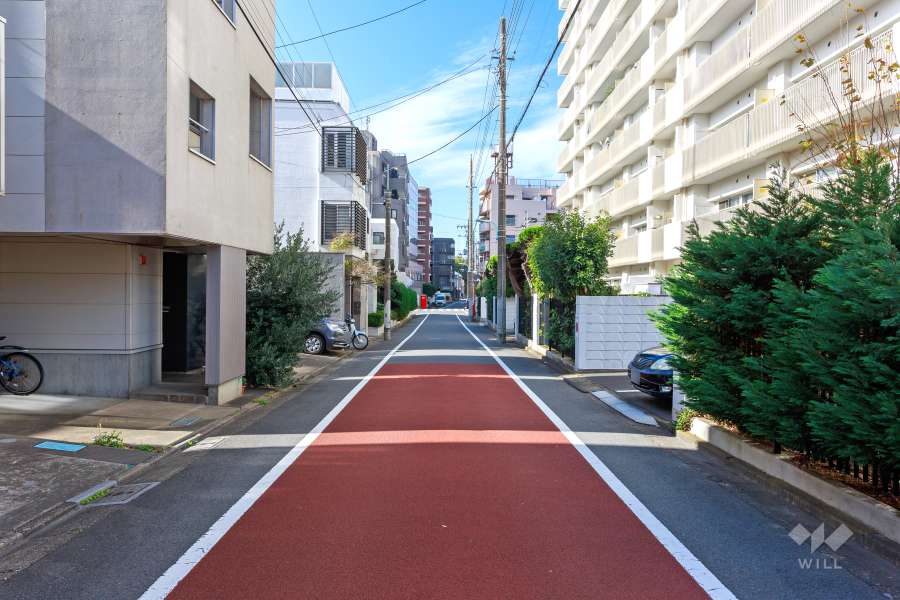 敷地南側の前面道路（東側から）