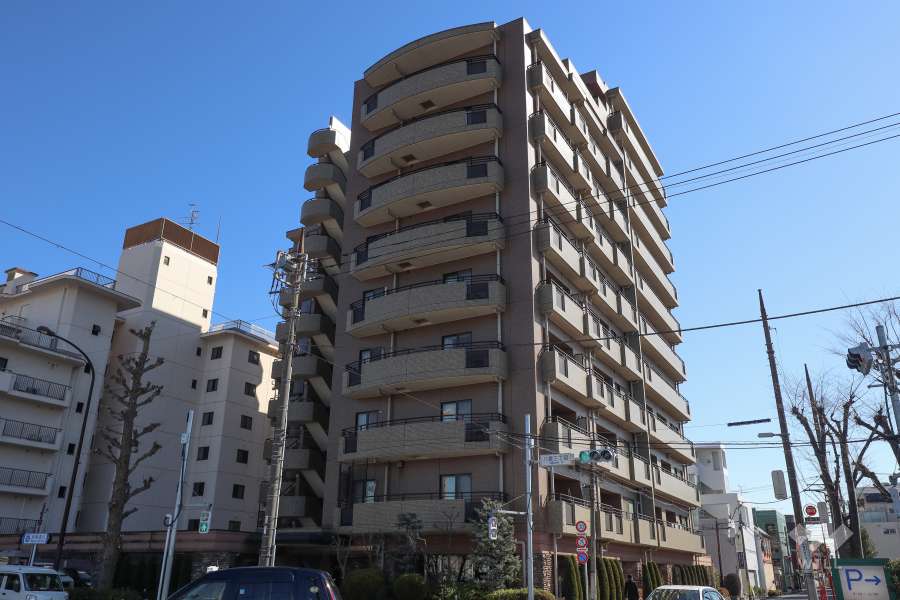 ルイシャトレ自由が丘の外観（北西側から）