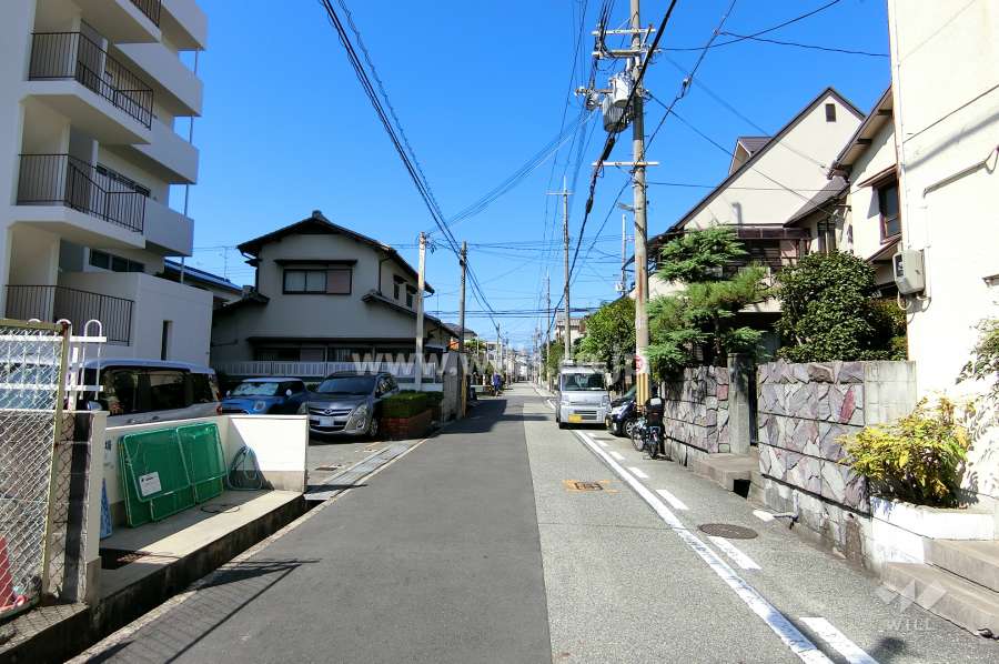 南側前面道路（西側から）
