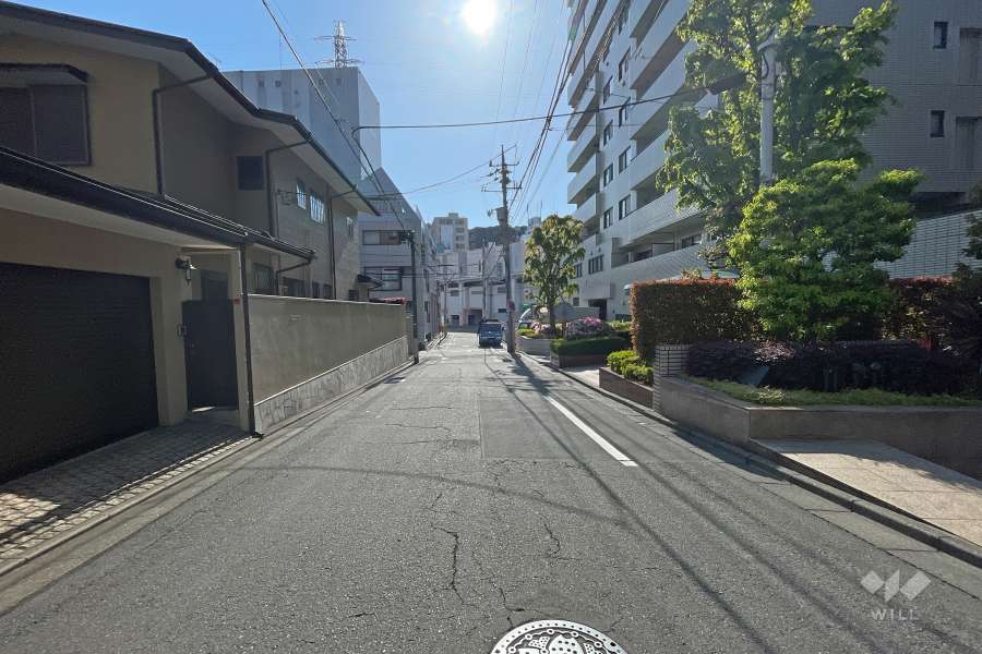 敷地南西側の前面道路