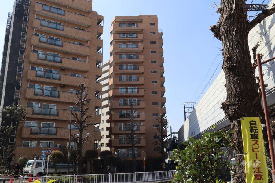 都立大ハイツの外観(北側から)