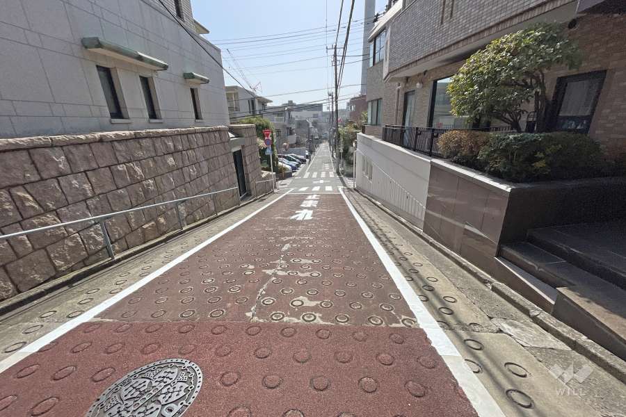 敷地南東側の前面道路